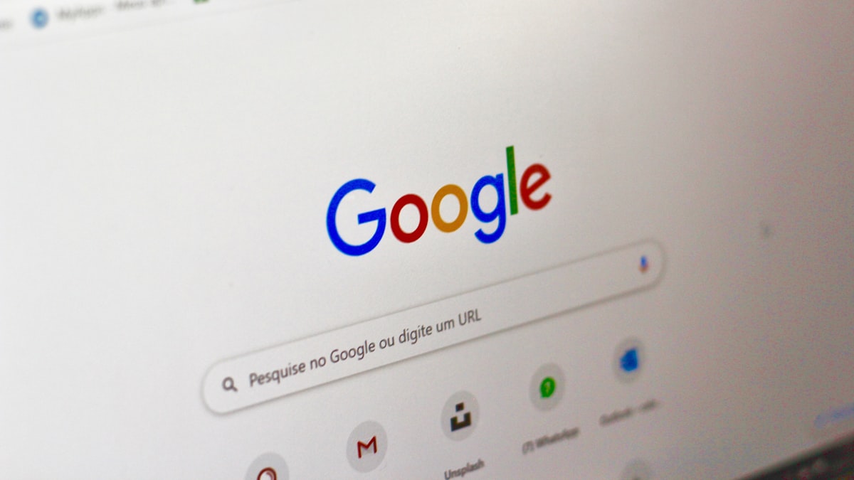 A desktop computer display showing a search engine results page, the surface where AI generated answers now sit above the ranked links